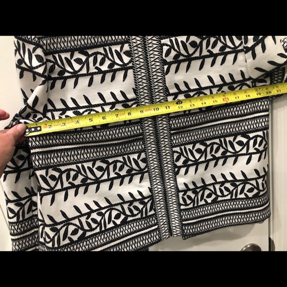 Tory Burch White & Black Jacket Sz 12 - Picture 5 of 7